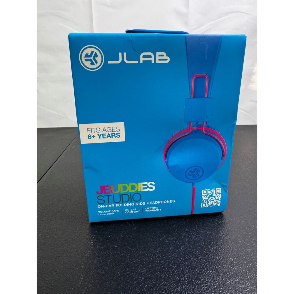 JLab JBuddies Studio On-Ear Kids Wired Headphones - Pink/Blue